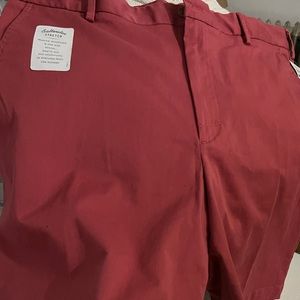 NWT Men’s Izod Size 36 Saltwater Red Cotton Shorts 9.5in Inseam